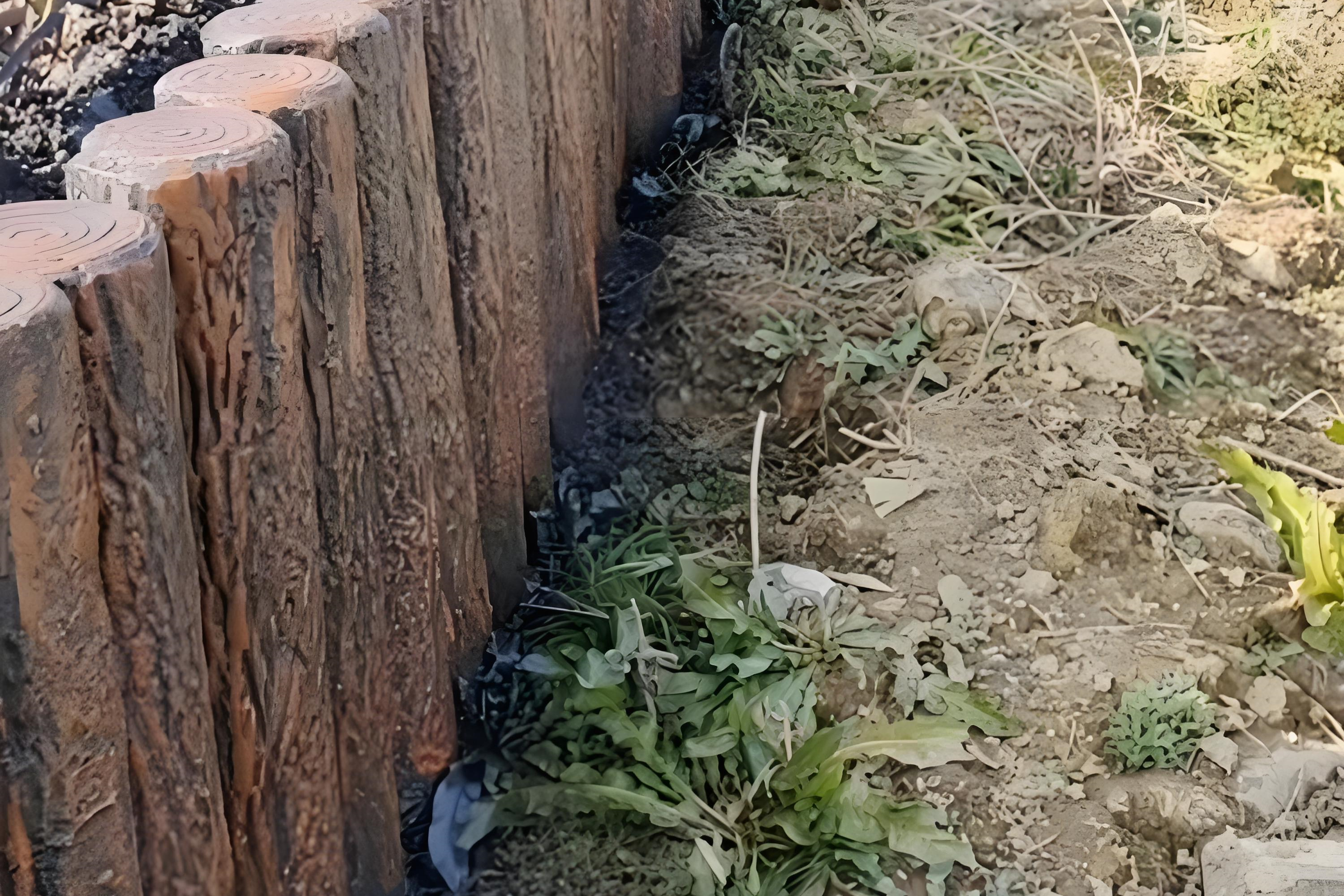 水泥樁批發(fā)廠家泓樺錦嘉-水泥仿木樁表面的紋理是如何制作出來的？