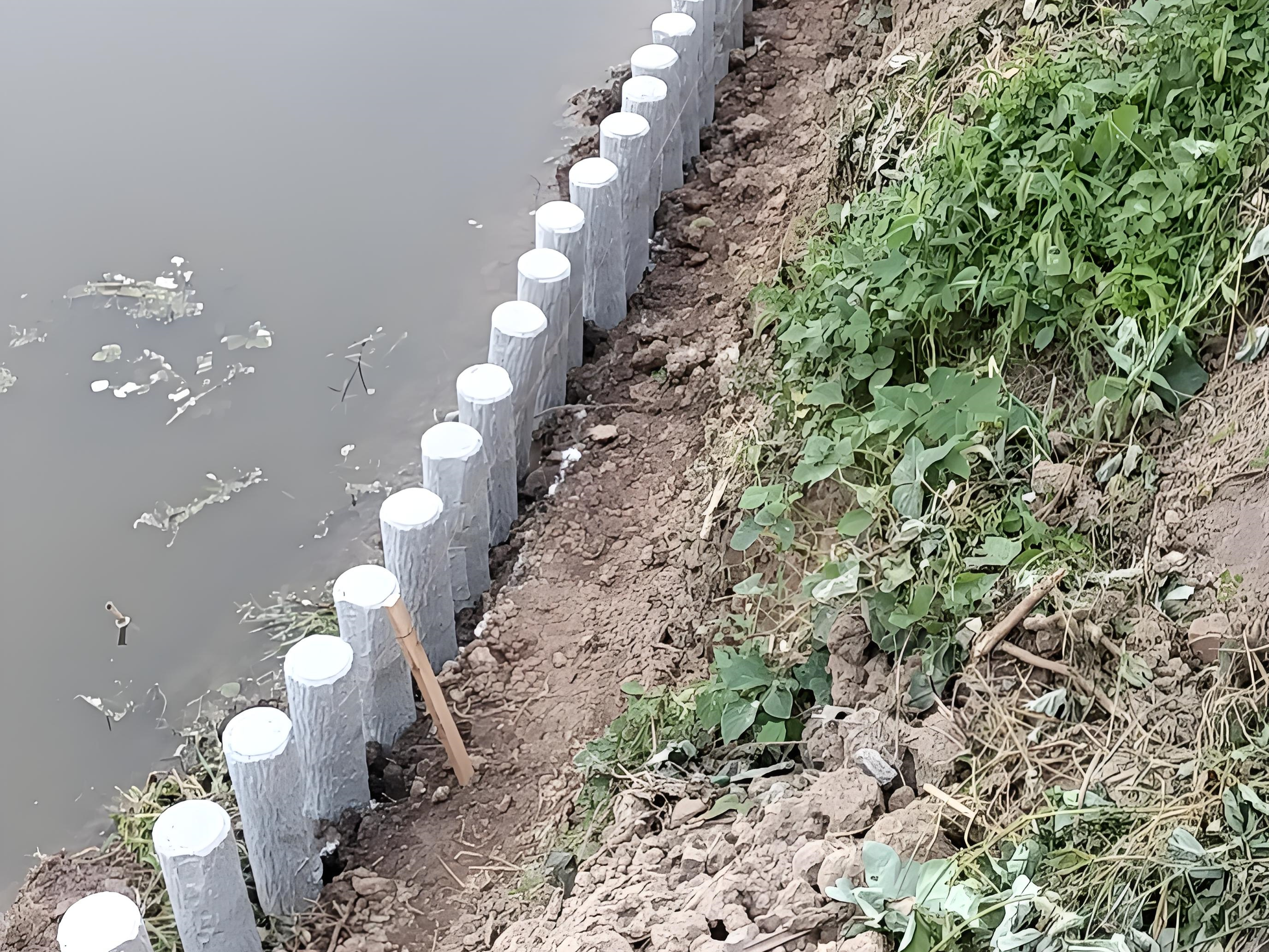 水泥仿木樁施工隊泓樺錦嘉-水泥仿木樁適合用于河道防護嗎？